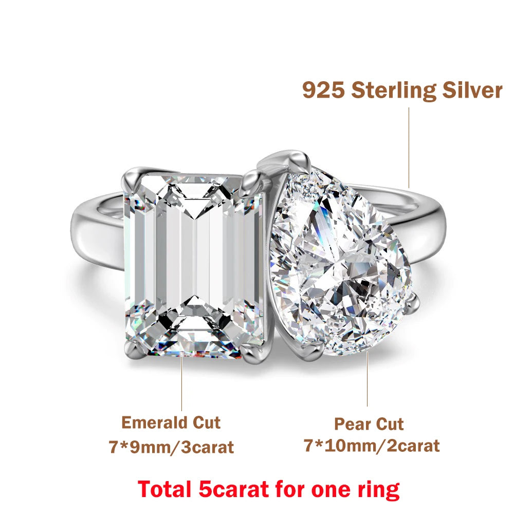 Pear&Emerald Ring