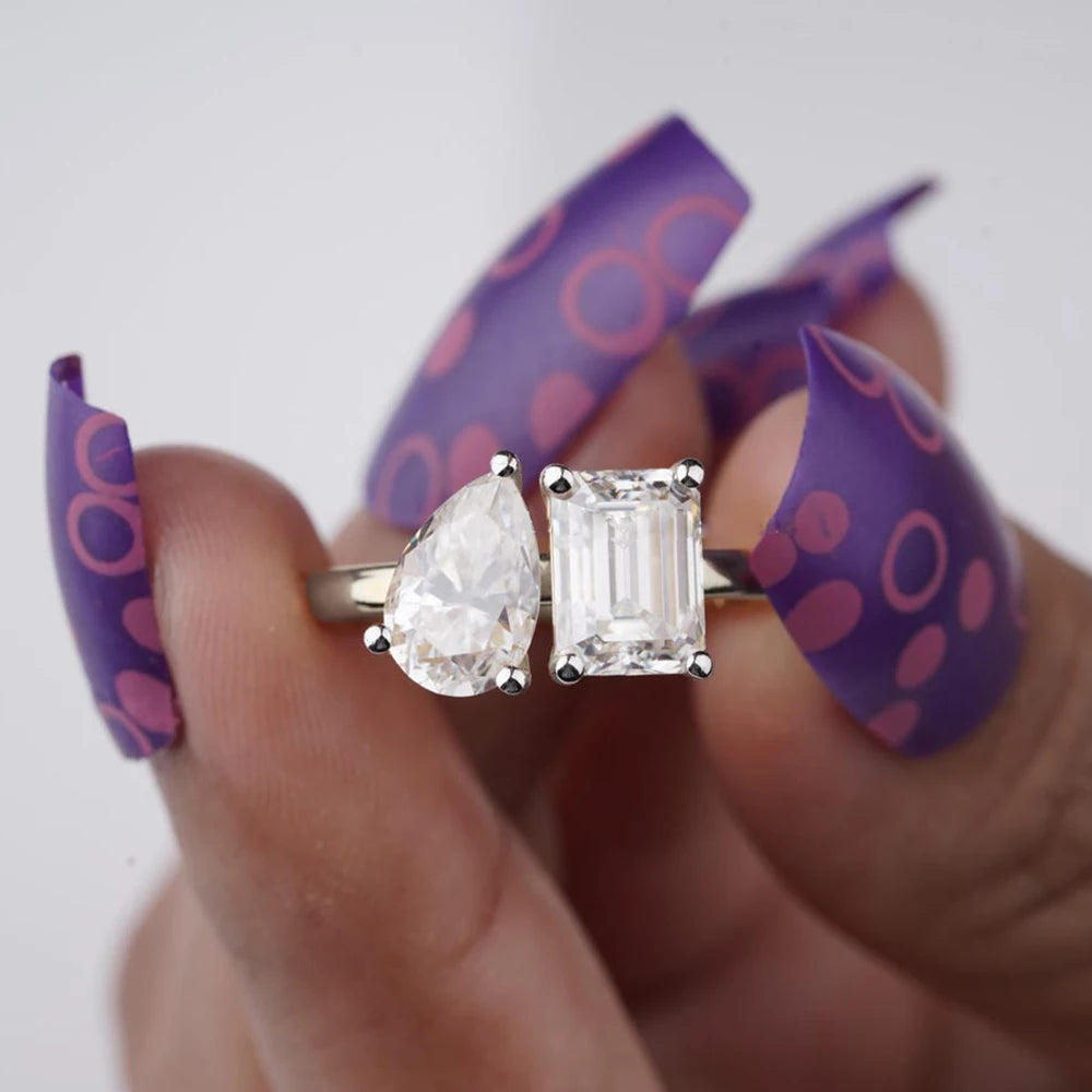 Pear&Emerald Ring