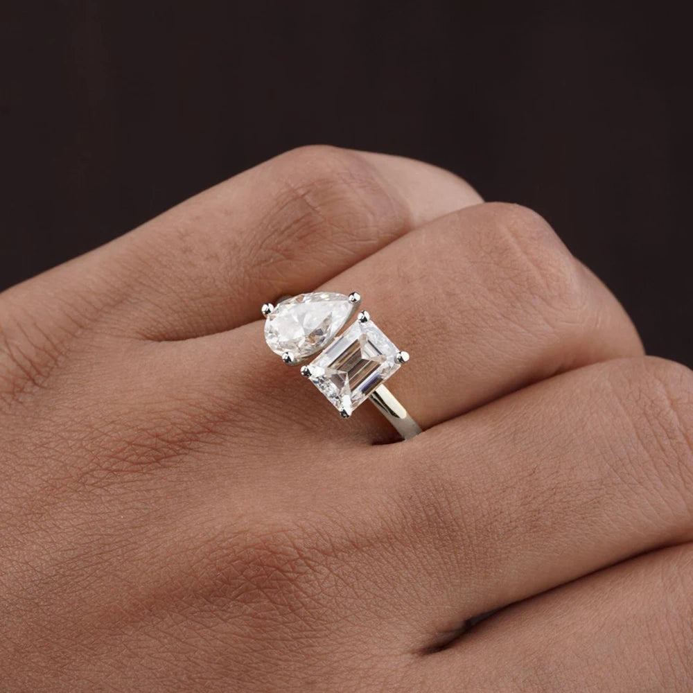 Pear&Emerald Ring