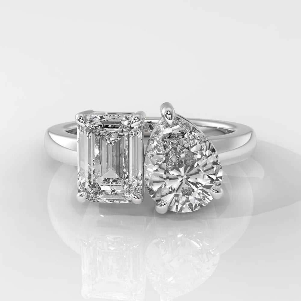 Pear&Emerald Ring