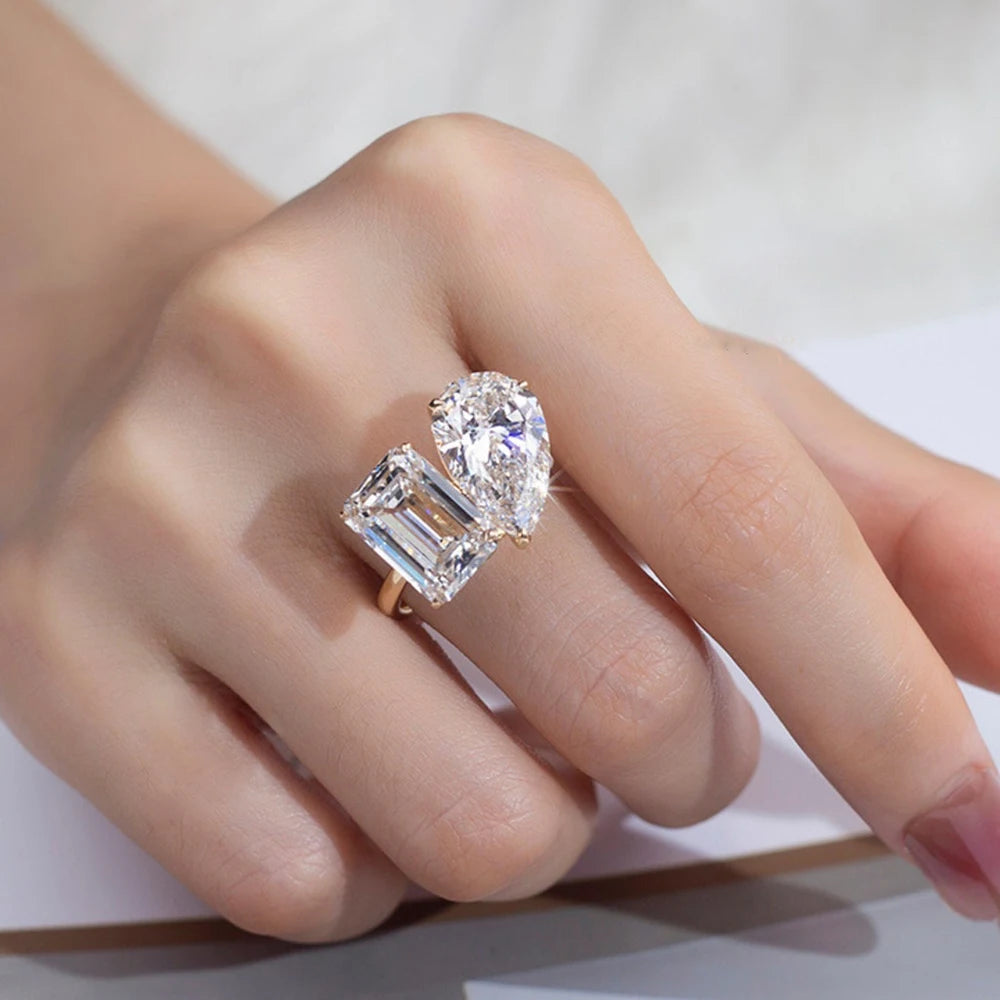 Pear&Emerald Ring