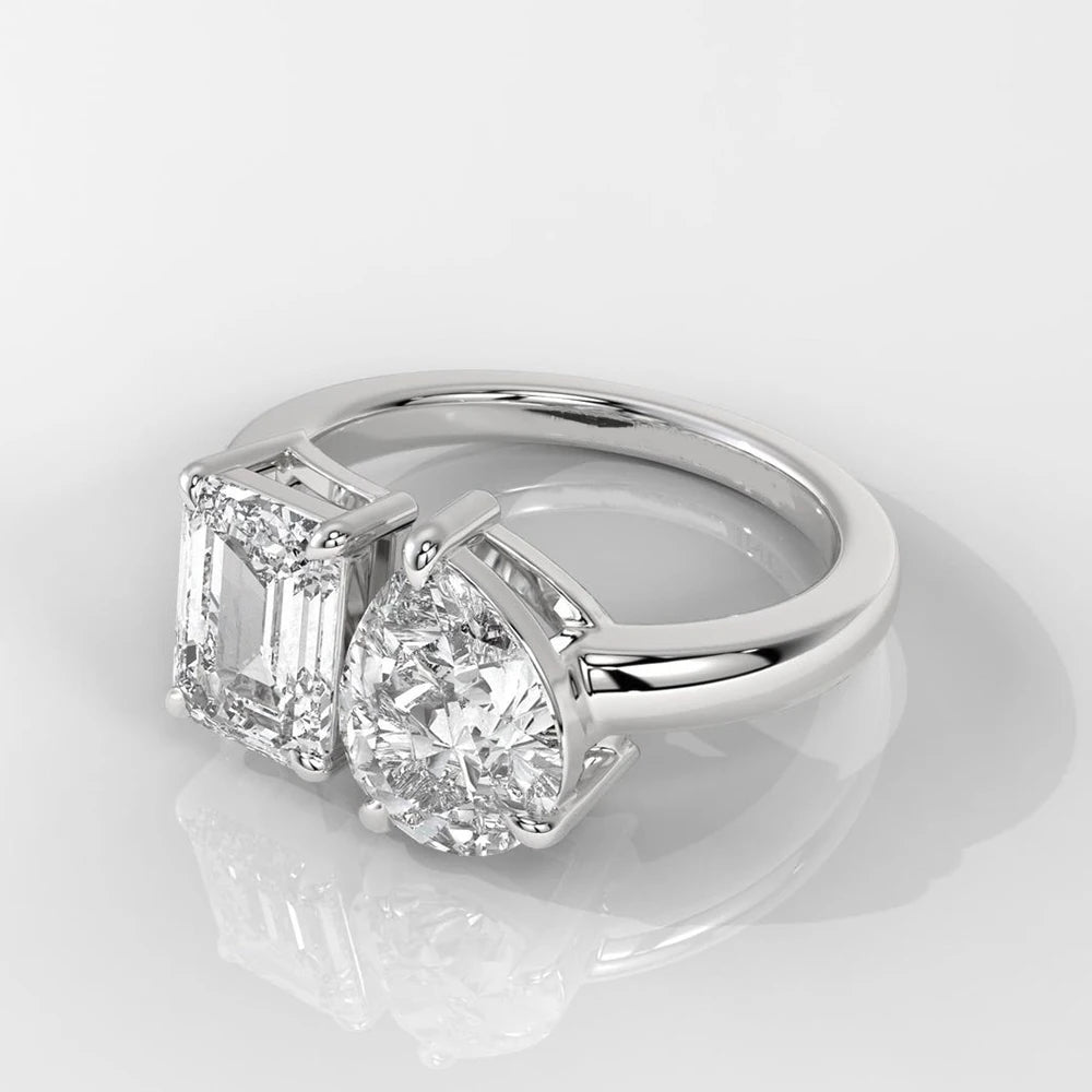 Pear&Emerald Ring