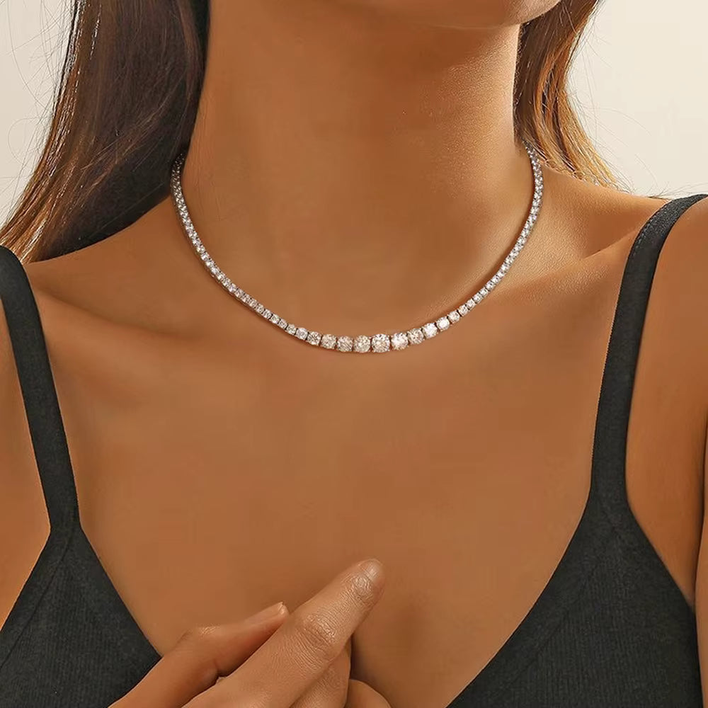 Gradient Tennis Necklace