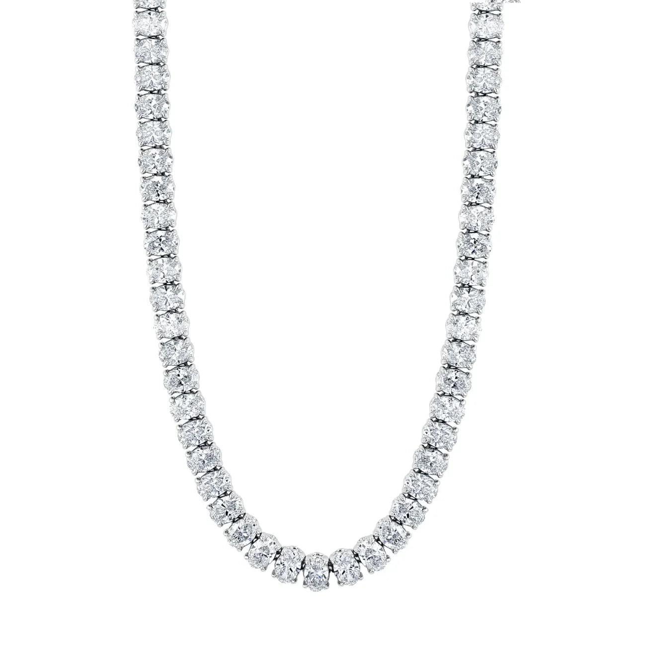 Oval Tennis Necklace