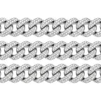 Moissanite Cuban Link Chain - 14K Gold