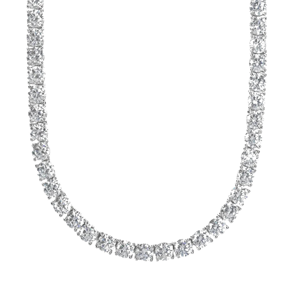 Aria Tennis Necklace 5MM - 14K White Gold