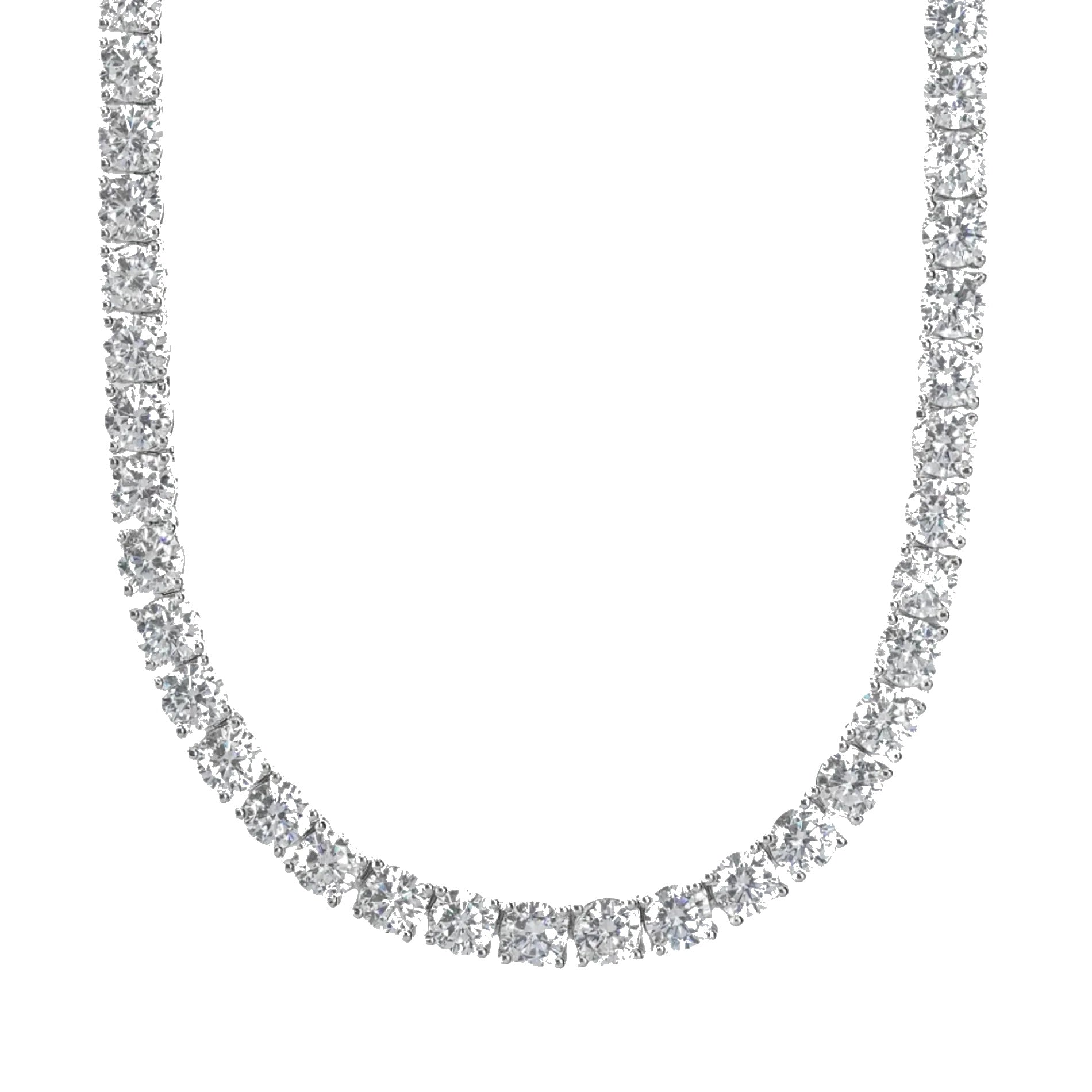 Aria Tennis Necklace 5MM - 14K White Gold