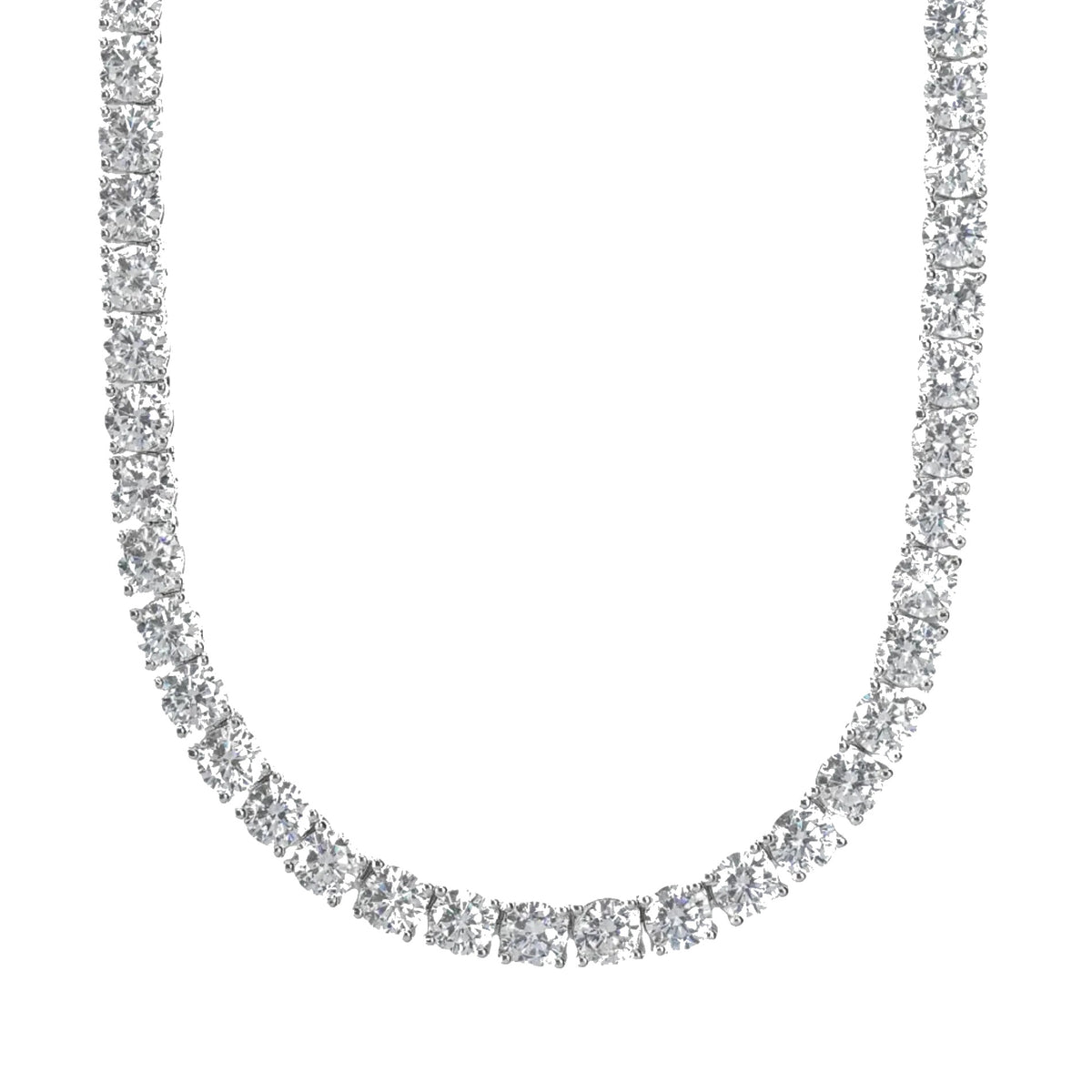 Aria Tennis Necklace 5MM - 14K White Gold