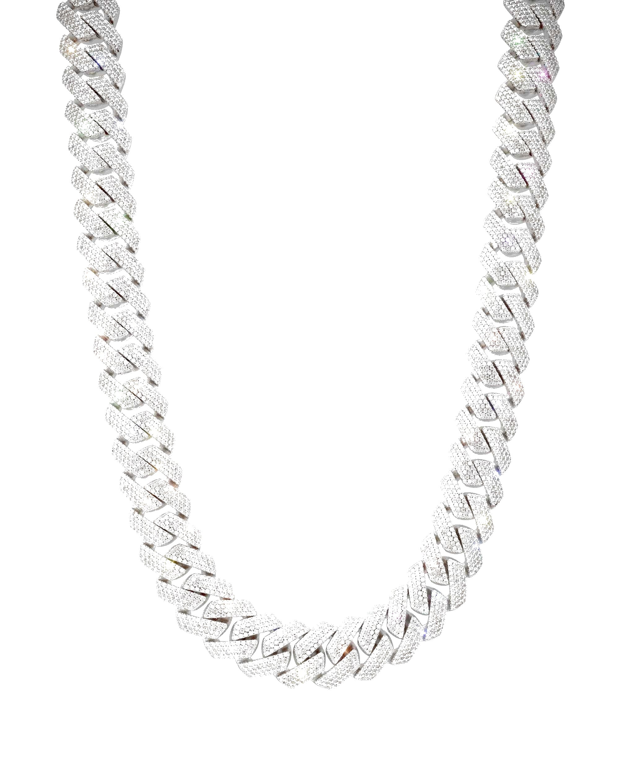 Moissanite Cuban Link Chain 14K Gold (All Sizes)