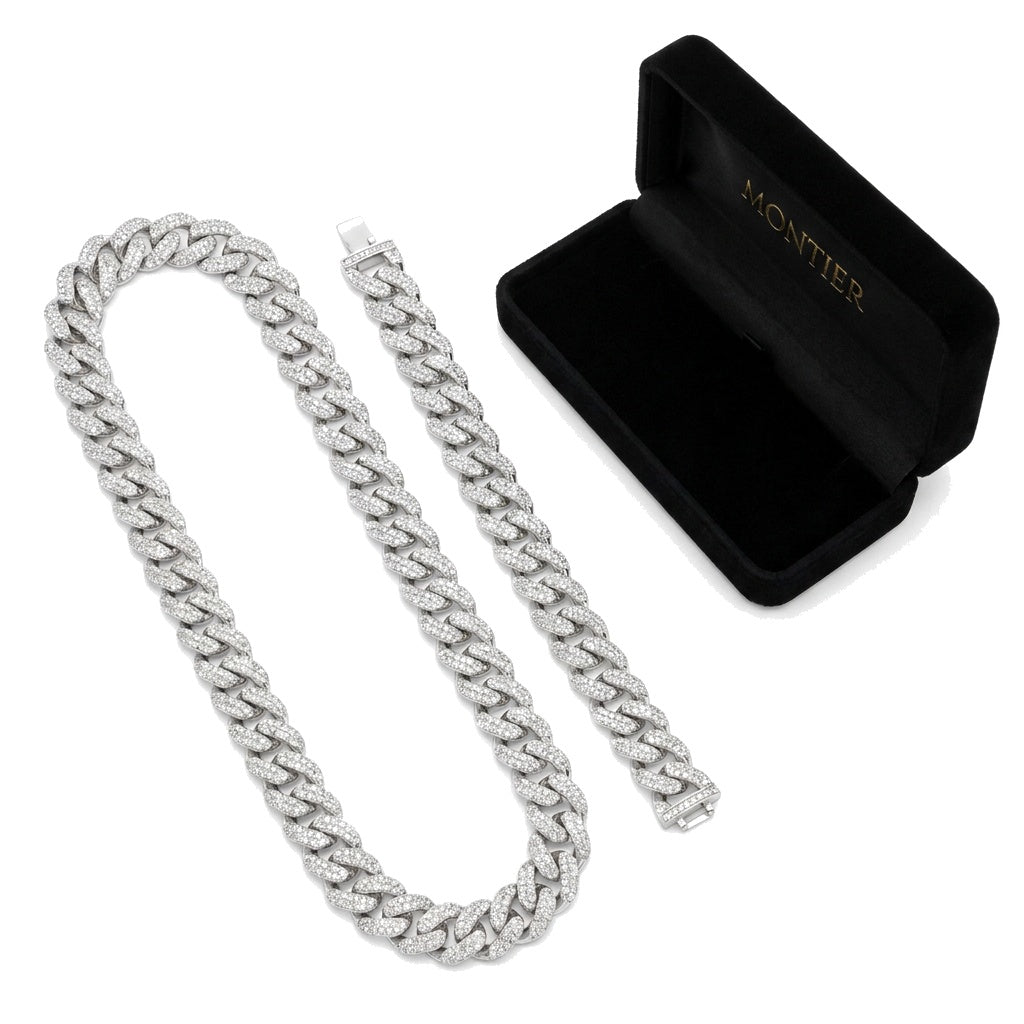VVS Cuban Link Chain and Bracelet Bundle 14K Gold