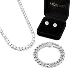 VVS Tennis Chain and Bracelet Bundle 14K Gold
