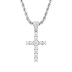 VVS Cross Pendant Chain 14K Gold
