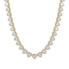 10mm Heart Tennis Chain Gold