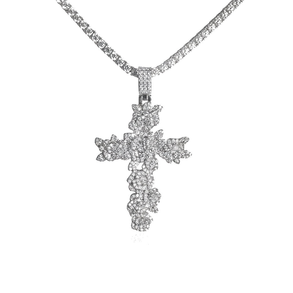 Rose Cross Pendant