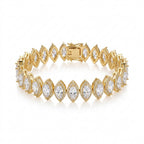 10mm Marquise Tennis Bracelet Gold