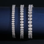 Moissanite Oval Tennis Necklace