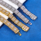 Baguette Moissanite Link Bracelet