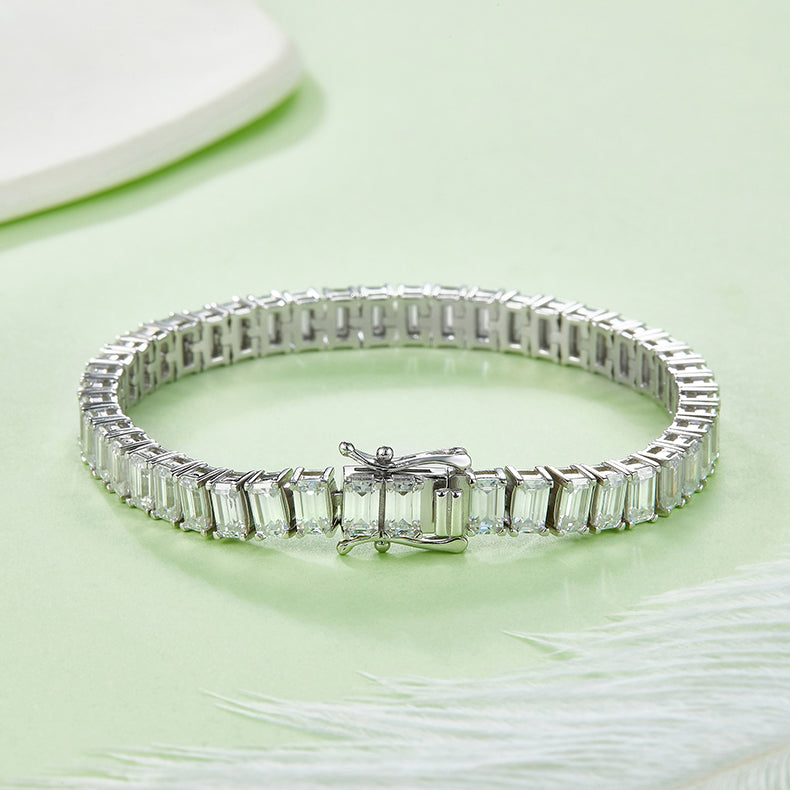Emerald Cut Tennis Bracelet