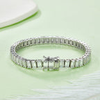 Moissanite Emerald Cut Tennis Bracelet