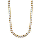 Aura Tennis Necklace 3MM - 14K Gold