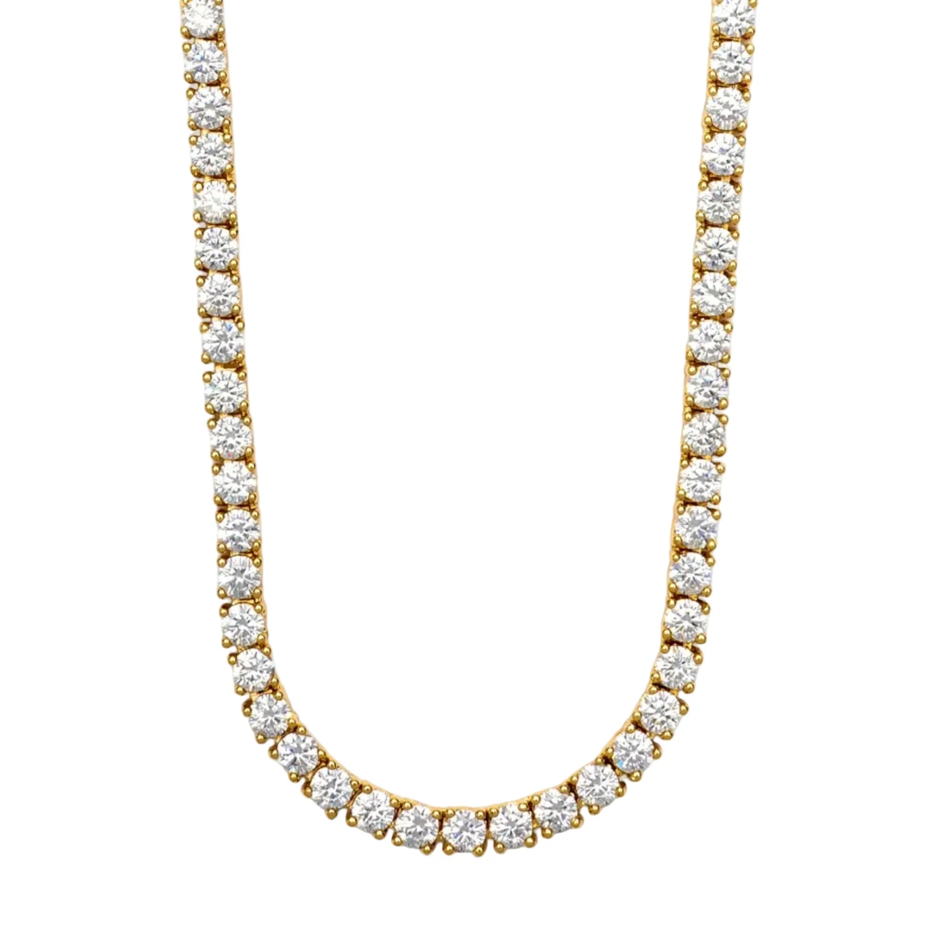Aura Tennis Necklace 3MM - 14K Gold