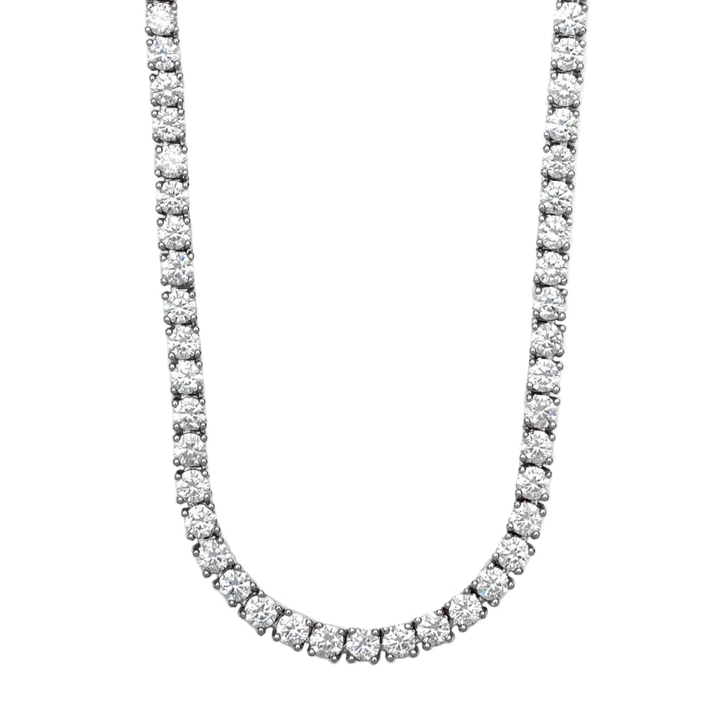 Aura Tennis Necklace 3MM - 14K White Gold