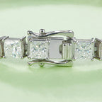 Moissanite Princess Cut Tennis Bracelet