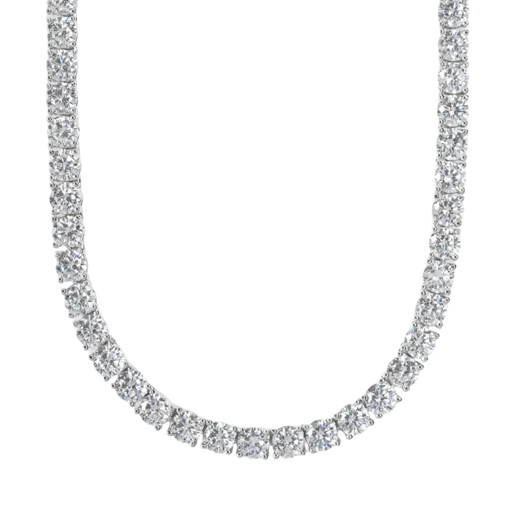 Aria Tennis Necklace 5MM - 14K White Gold