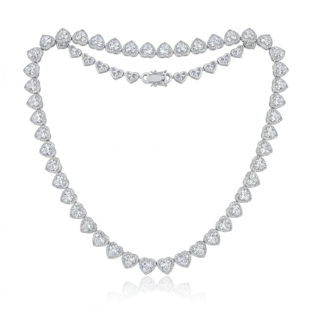 10mm Heart Tennis Chain