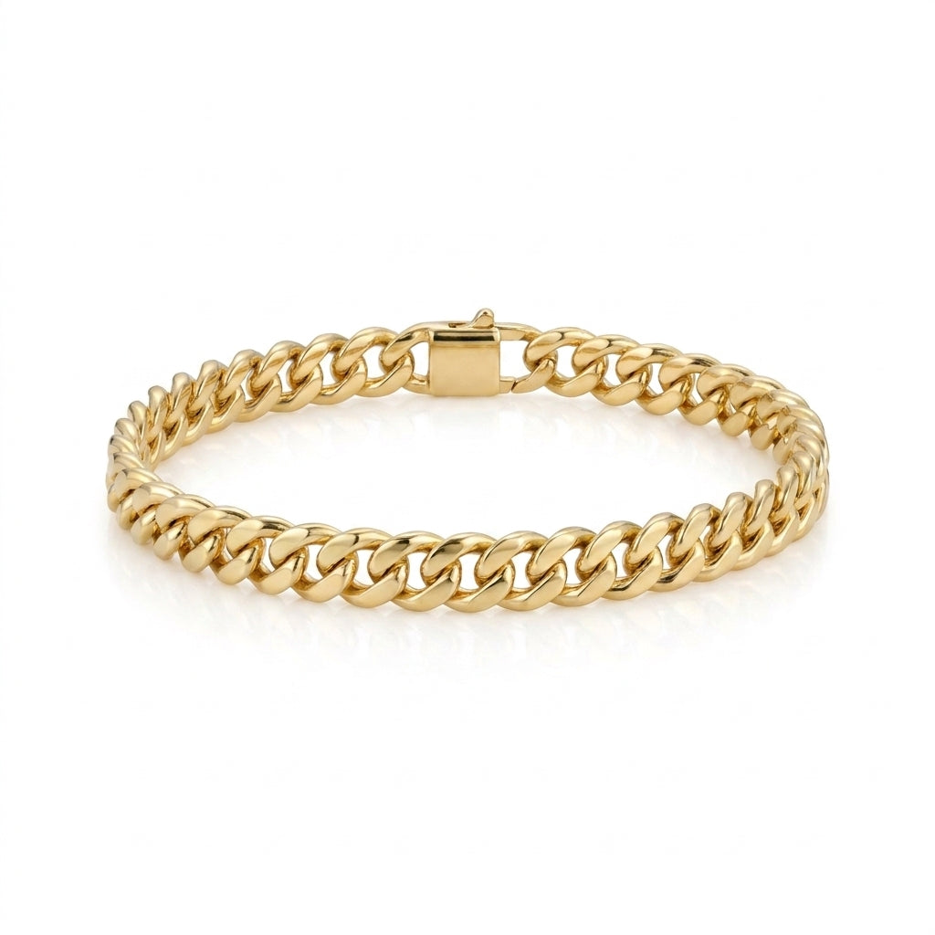 6mm Cuban Link Bracelet Gold