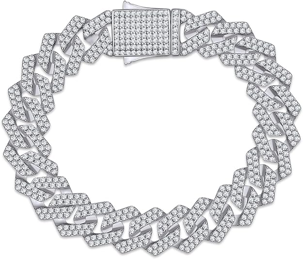 Moissanite Cuban Link Bracelet 14K Gold (ALL SIZES)