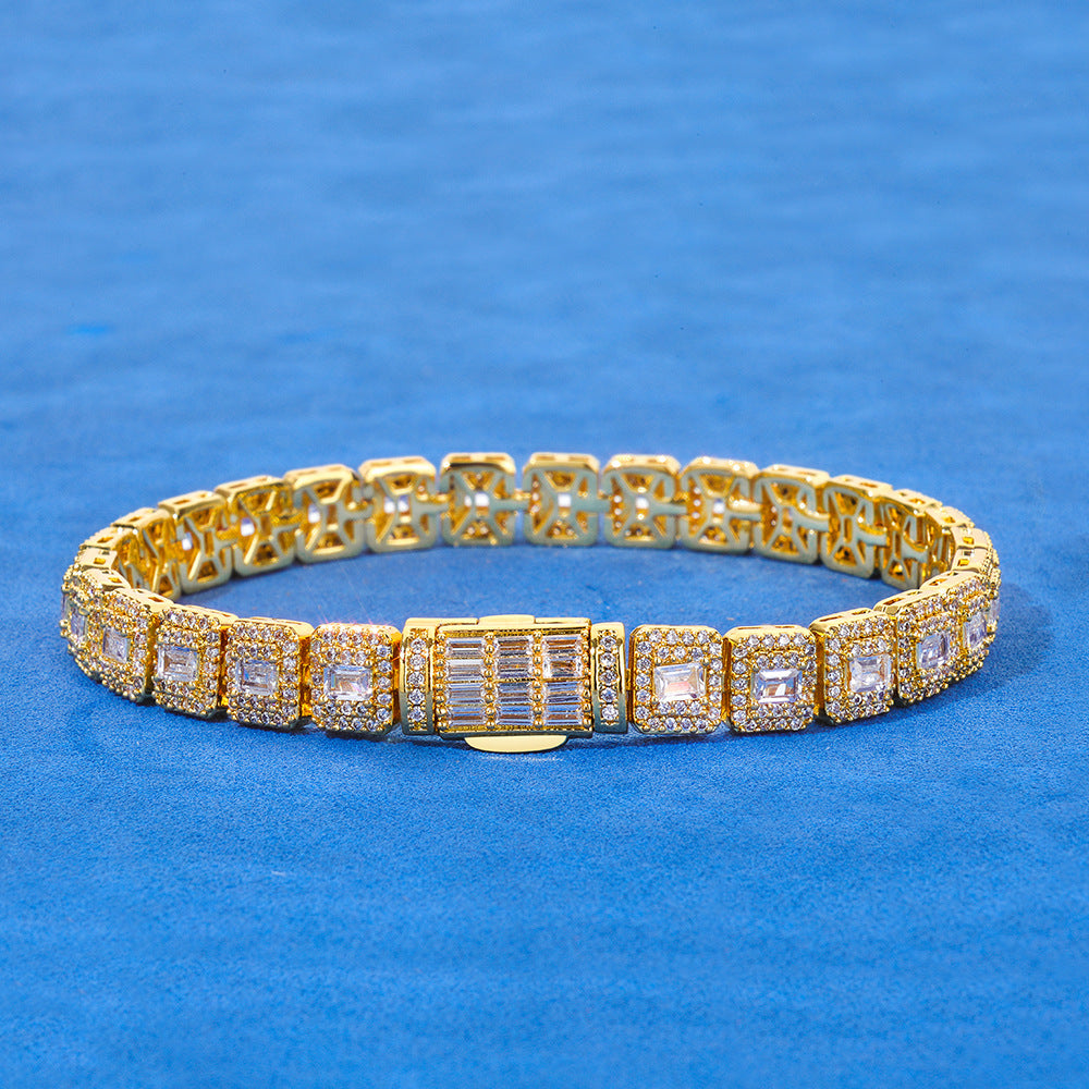 Baguette Moissanite Link Bracelet