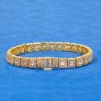 Baguette Moissanite Link Bracelet