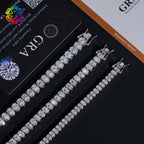 Moissanite Oval Tennis Necklace