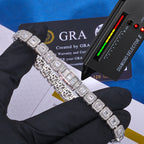 Baguette Moissanite Link Bracelet