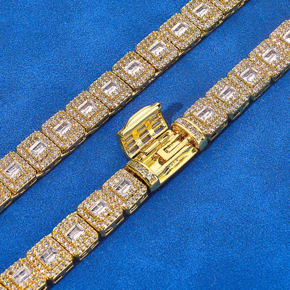 Baguette Moissanite Link Bracelet