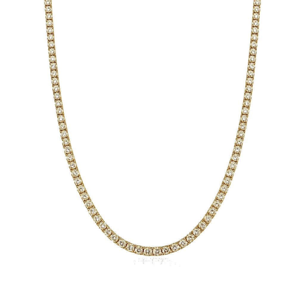 Moissanite Tennis Chain 14K Gold (ALL SIZES)