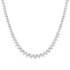 Moissanite Graduated Collar Necklace – 3 Prong Setting