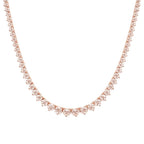 Moissanite Graduated Collar Necklace – 3 Prong Setting