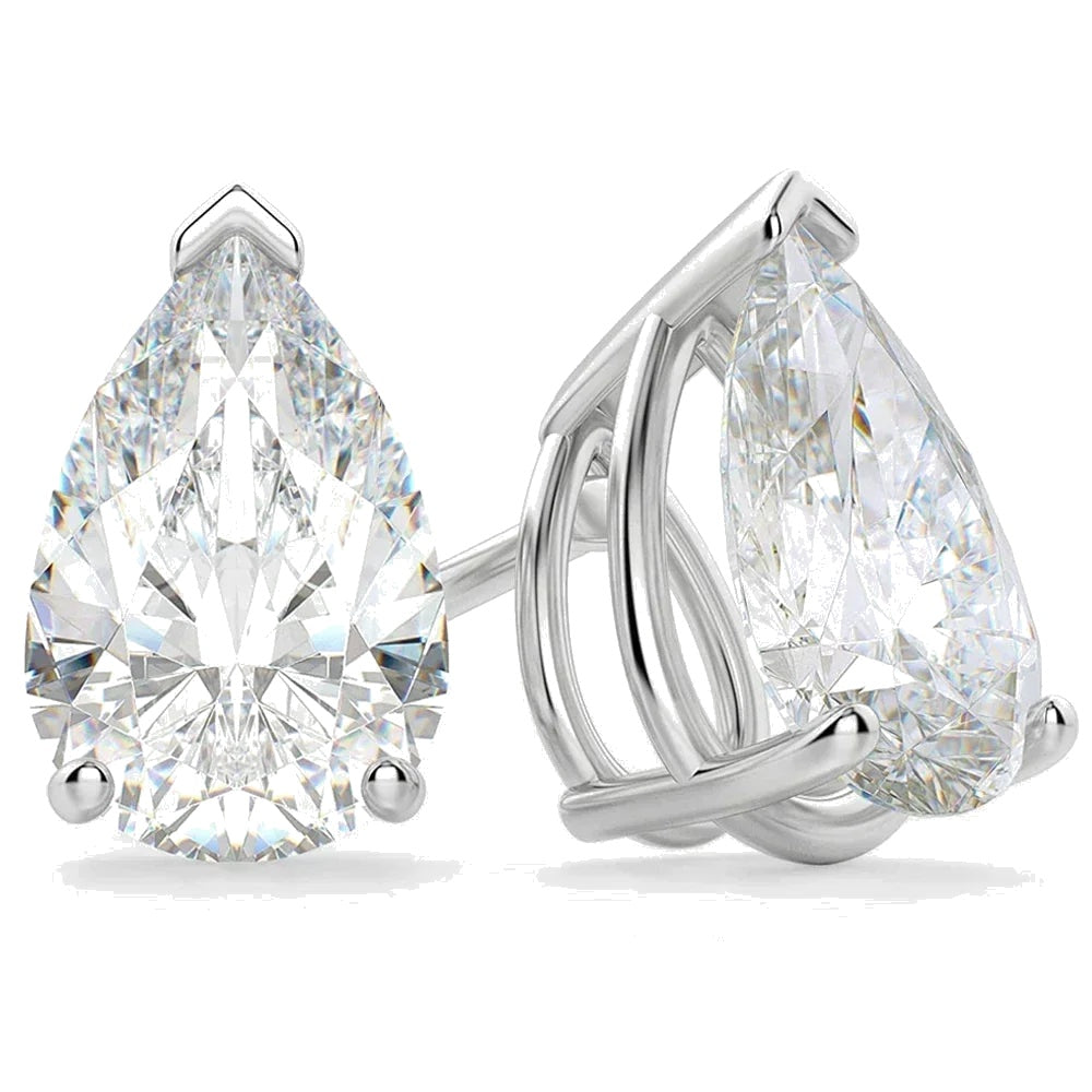 Moissanite Pear Earrings