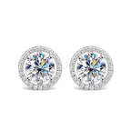 Moissanite Stud Earrings 14K Gold