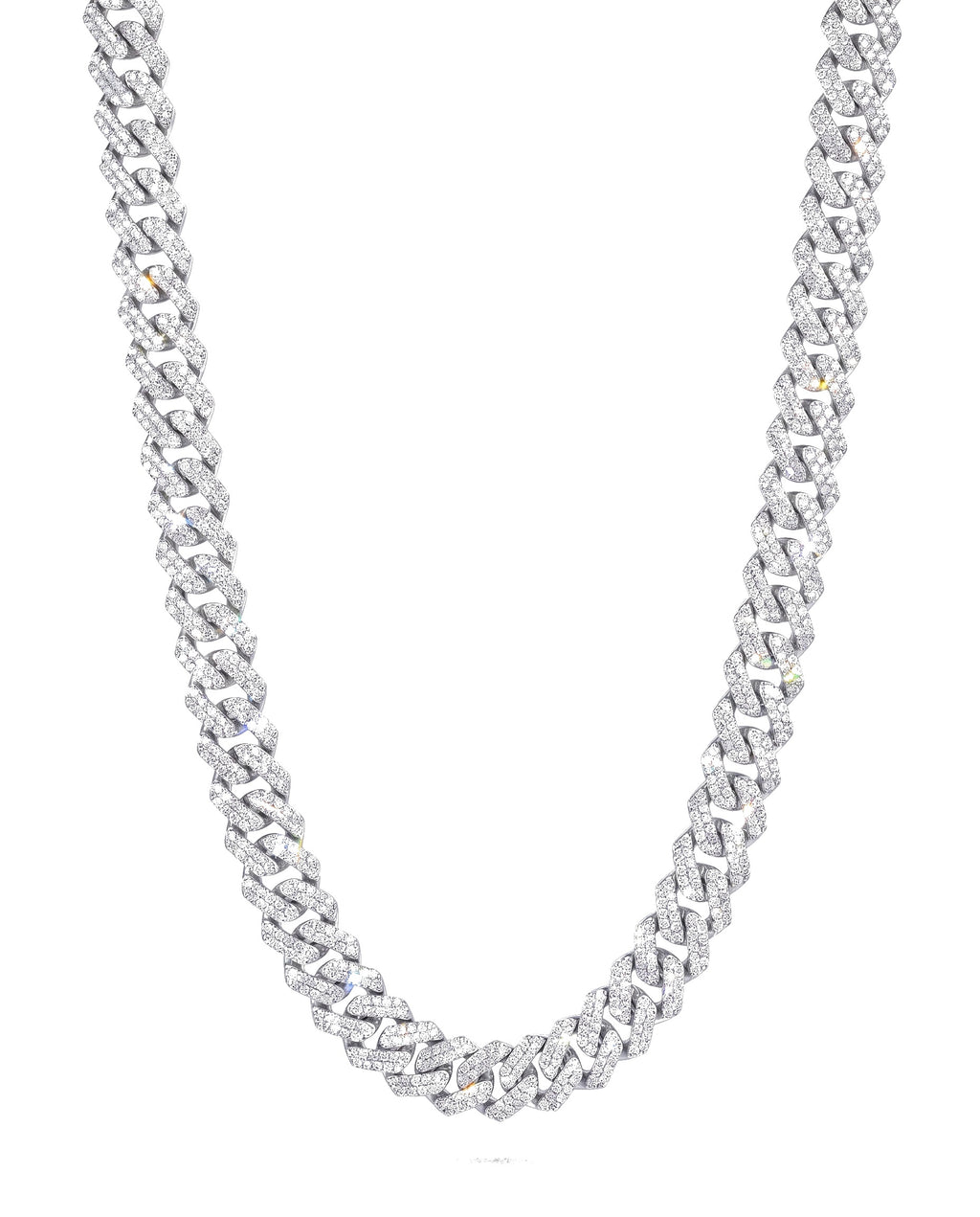 Moissanite Iced Cuban Link Chain 14K Gold (ALL SIZES)