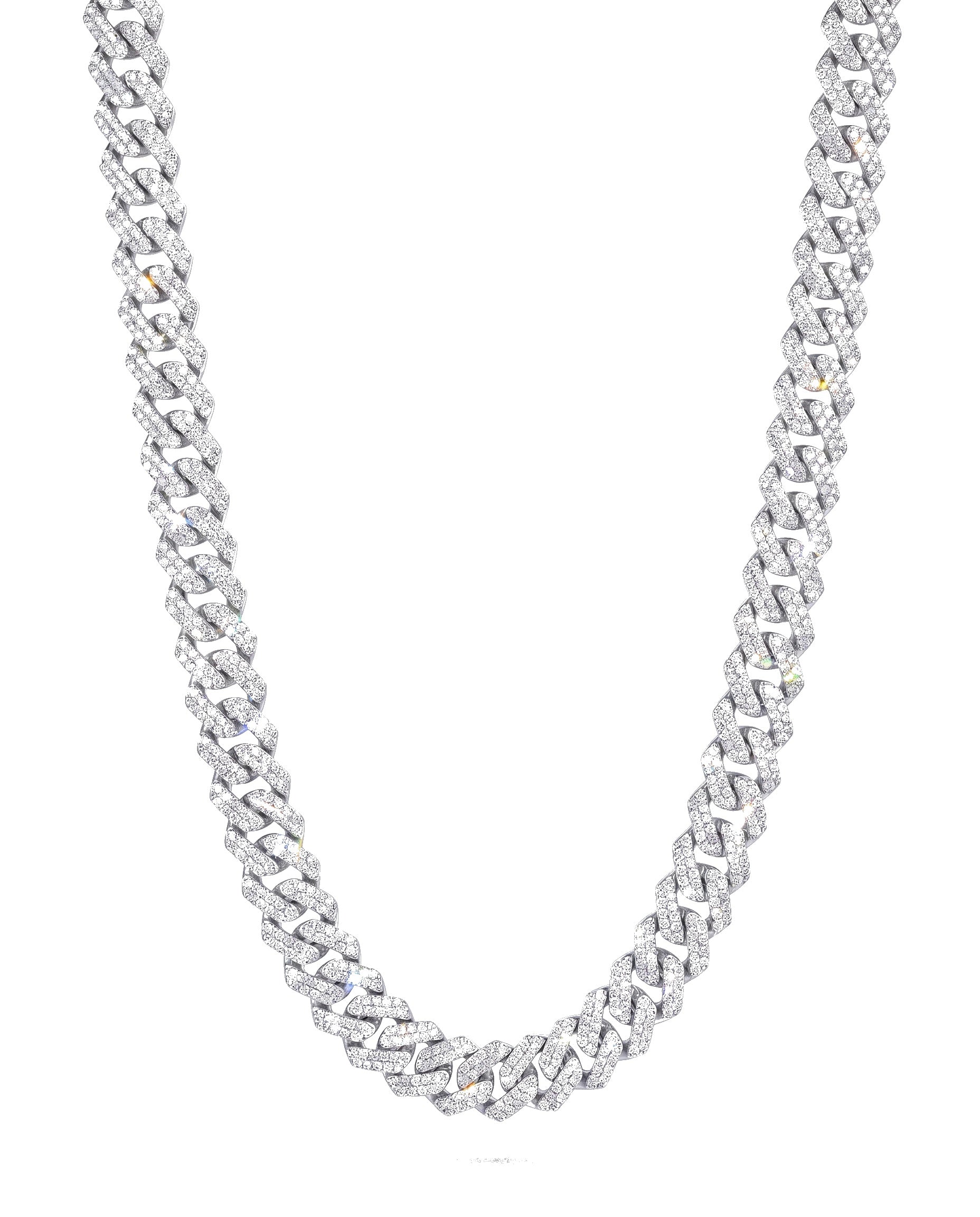 Moissanite Iced Cuban Link Chain 14K Gold (ALL SIZES)
