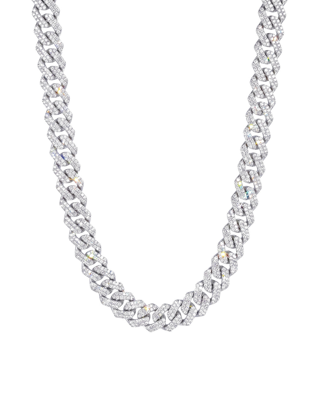 Moissanite Iced Cuban Link Chain 14K Gold (BIG SIZES)