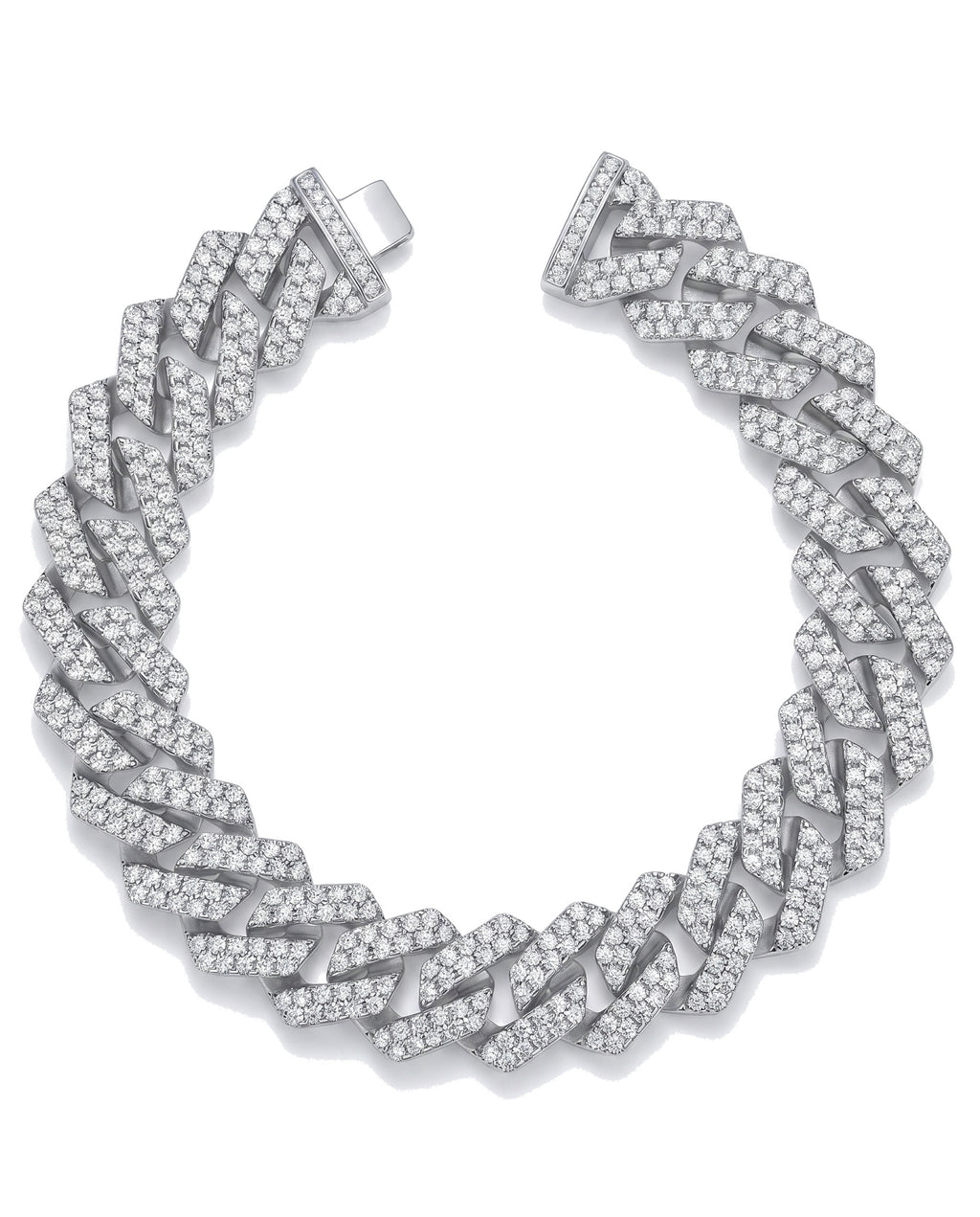 Moissanite Iced Cuban Link Bracelet 14K Gold (ALL SIZES)