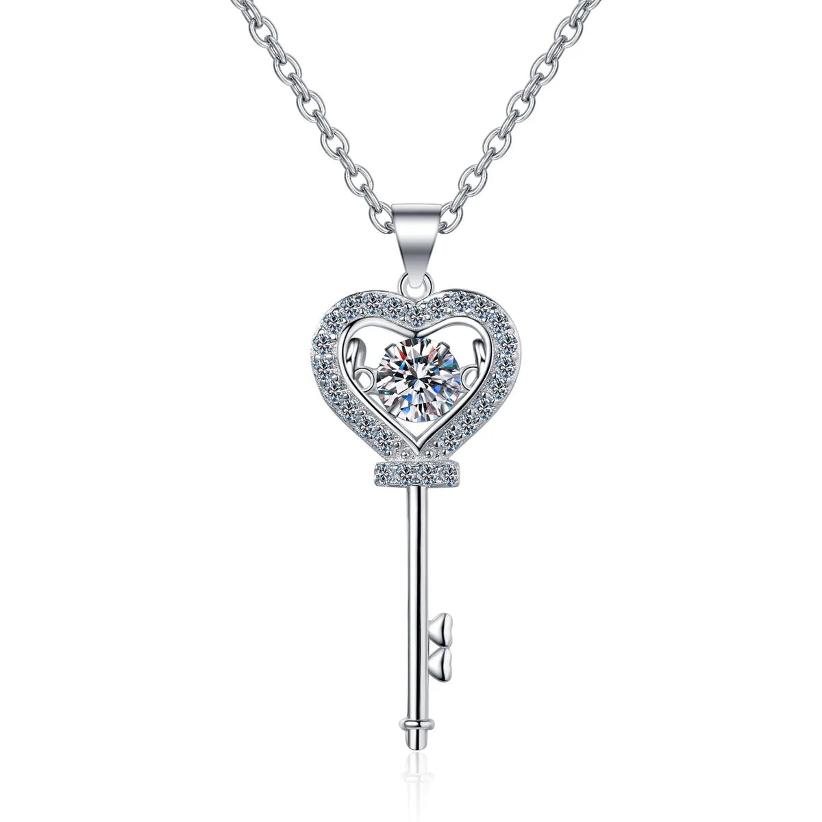 Key of Love Moissanite Necklace
