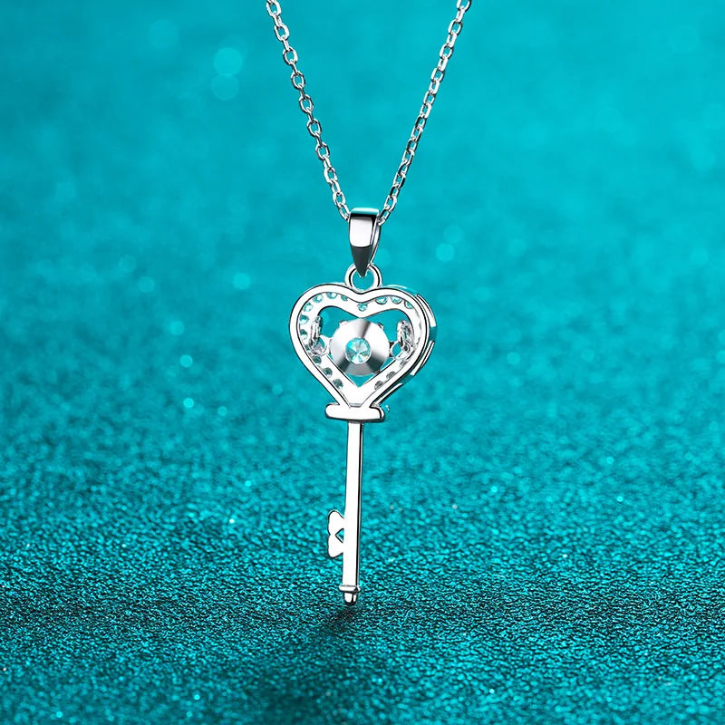 Key of Love Moissanite Necklace