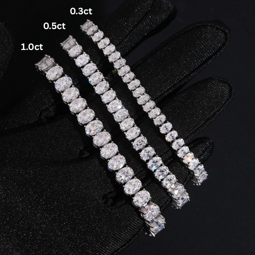 Oval Tennis Necklace