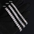 Moissanite Oval Tennis Necklace