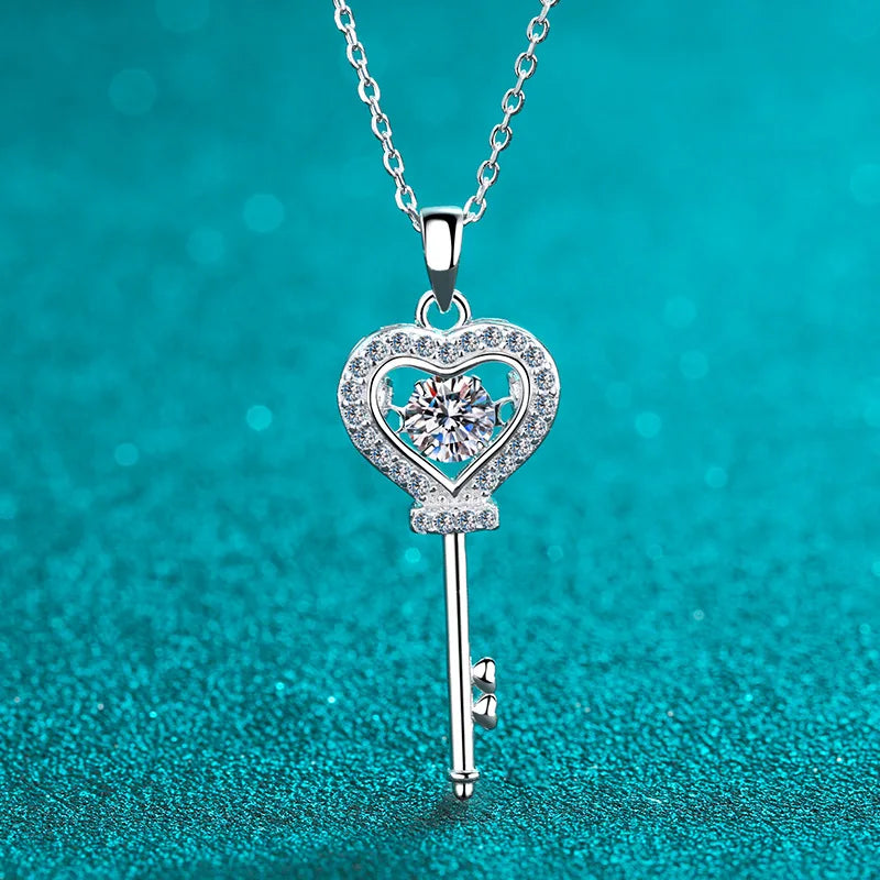 Key of Love Moissanite Necklace